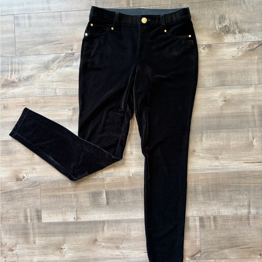 Black Velvet Straight Leg Pants International Concept